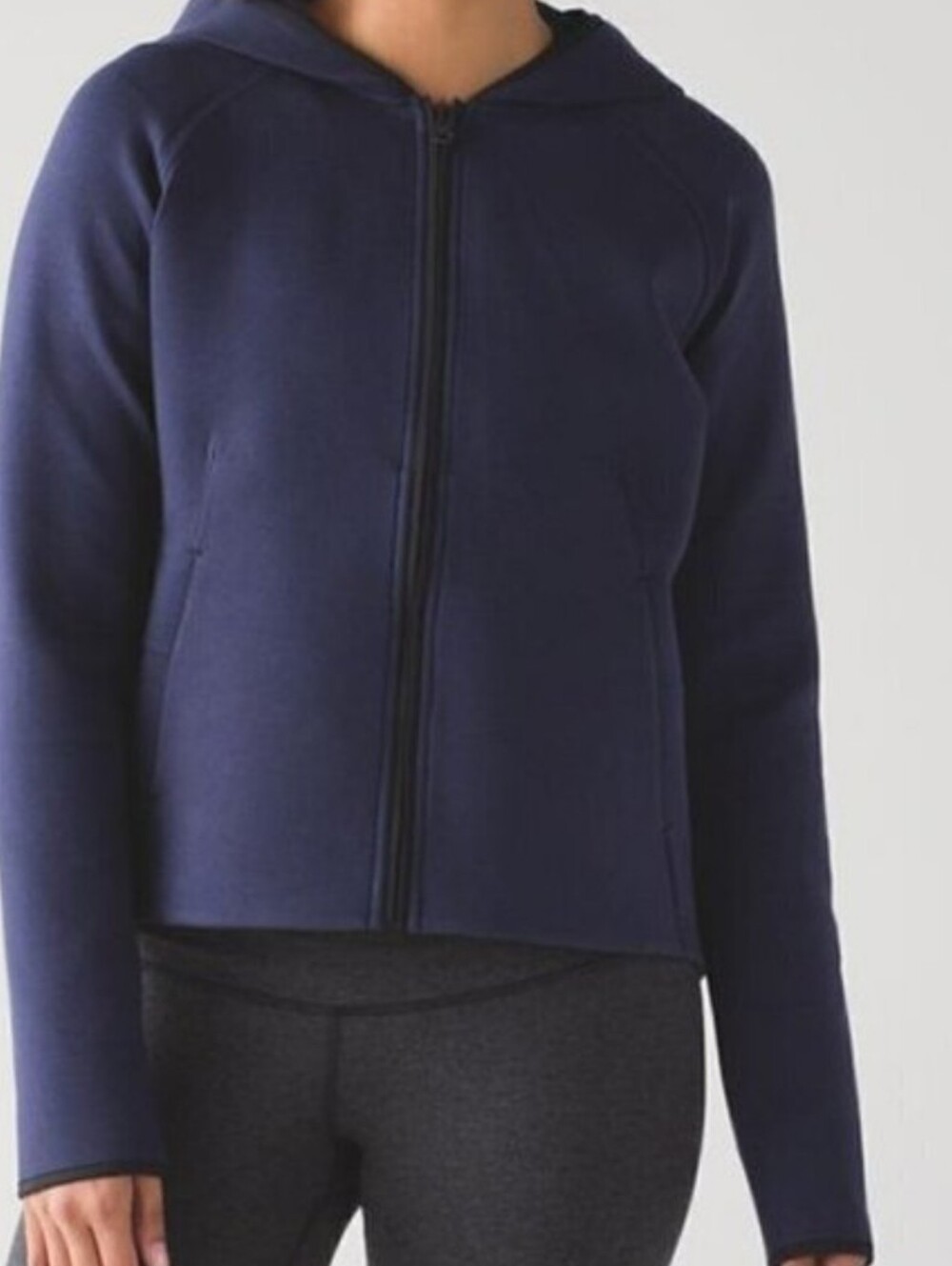 Lululemon Full Zip City Bound Hoodie Deep Indigo Size 8